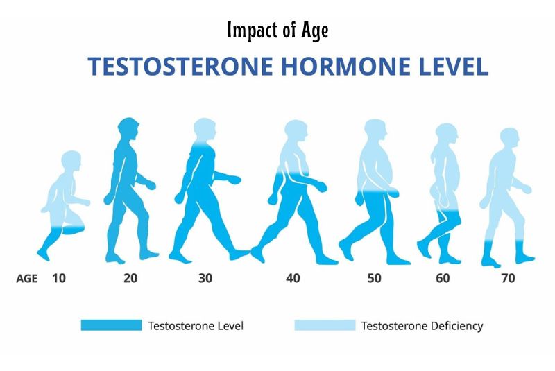 Tuổi càng cao tỷ lệ Hormone nam càng giảm dẫn đến giảm khả năng sinh sản